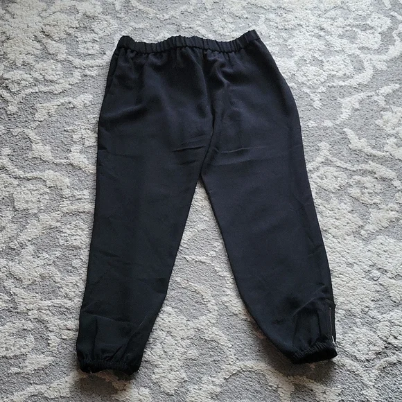 Joie Black Charlet Crepe Jogger Pants Medium New